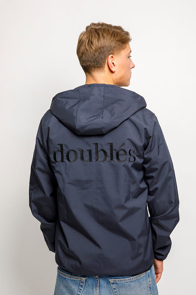 Windjacket med Logo bagpå Mørkeblå