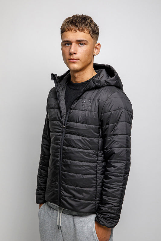 Down Jacket with Heart - Black