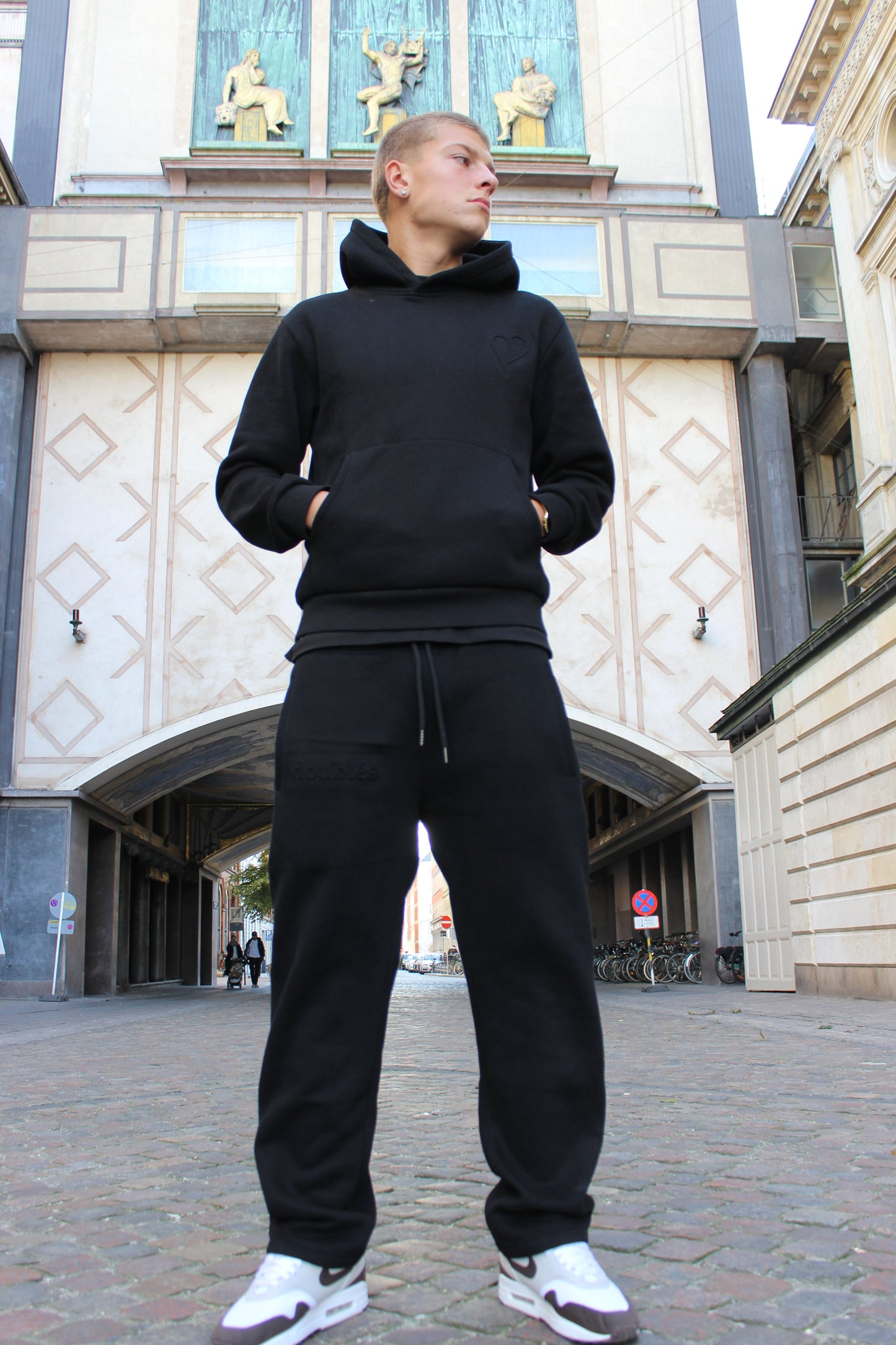 Embossed Hoodie - Black