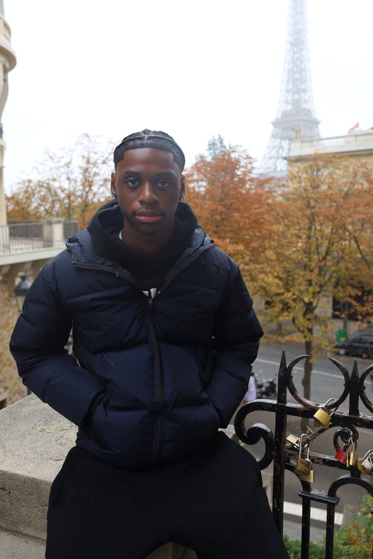 Winterjacket with Heart - Dark Blue