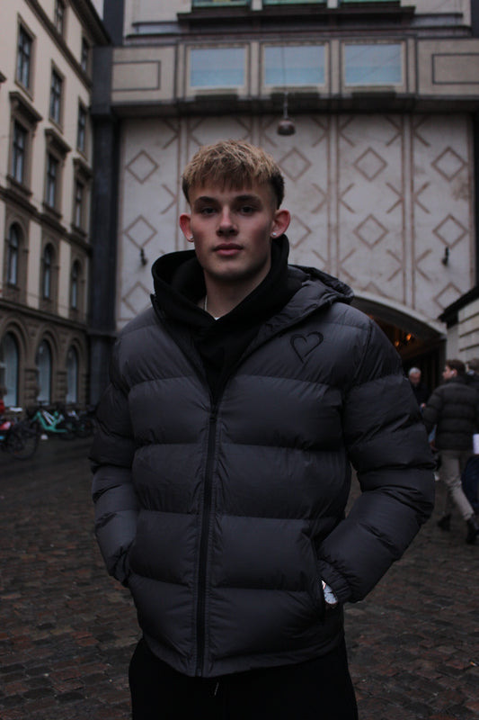 Winterjacket with Heart - Grey