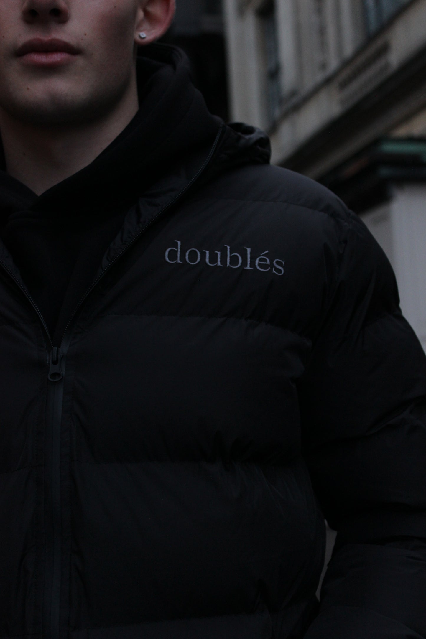 Winterjacket with Logo - Black