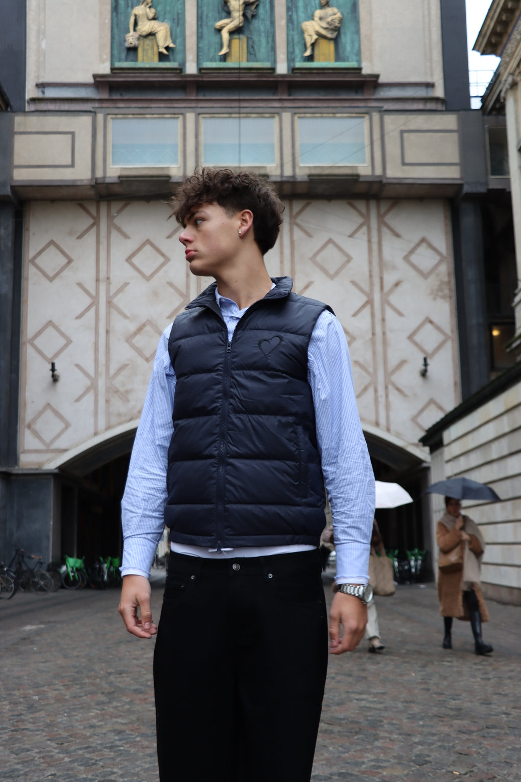 Vest med Hjerte - Mørkeblå