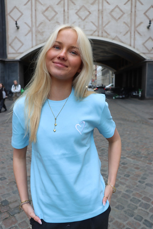 Womens Heavyweight T Shirt - Light Blue