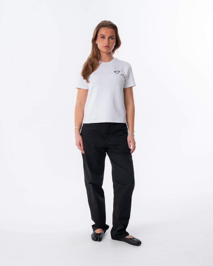 Heavyweight T Shirt til Kvinder - Hvid