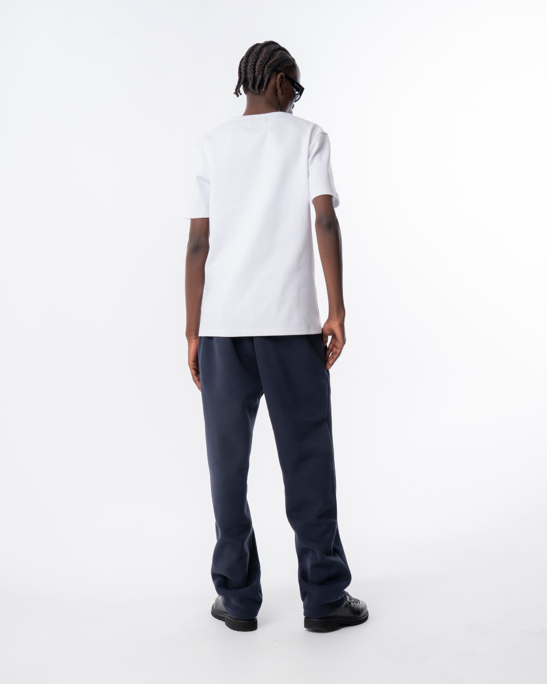 Normal fit T Shirt med Hjerte - Hvid