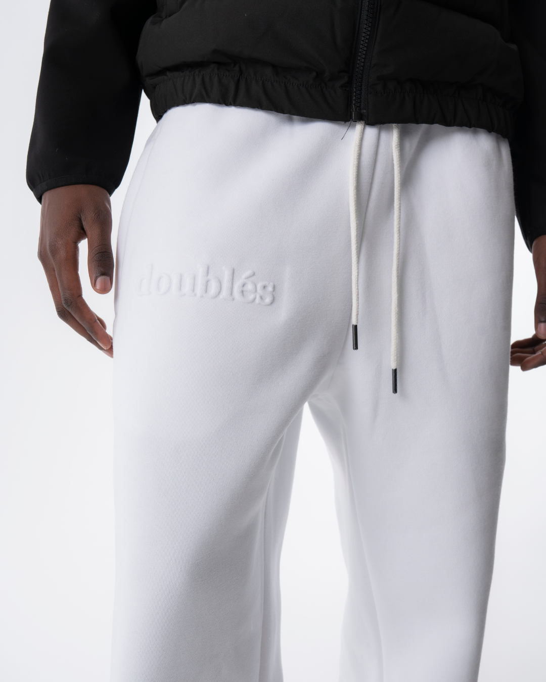 Embossed Joggingbukser Hvid