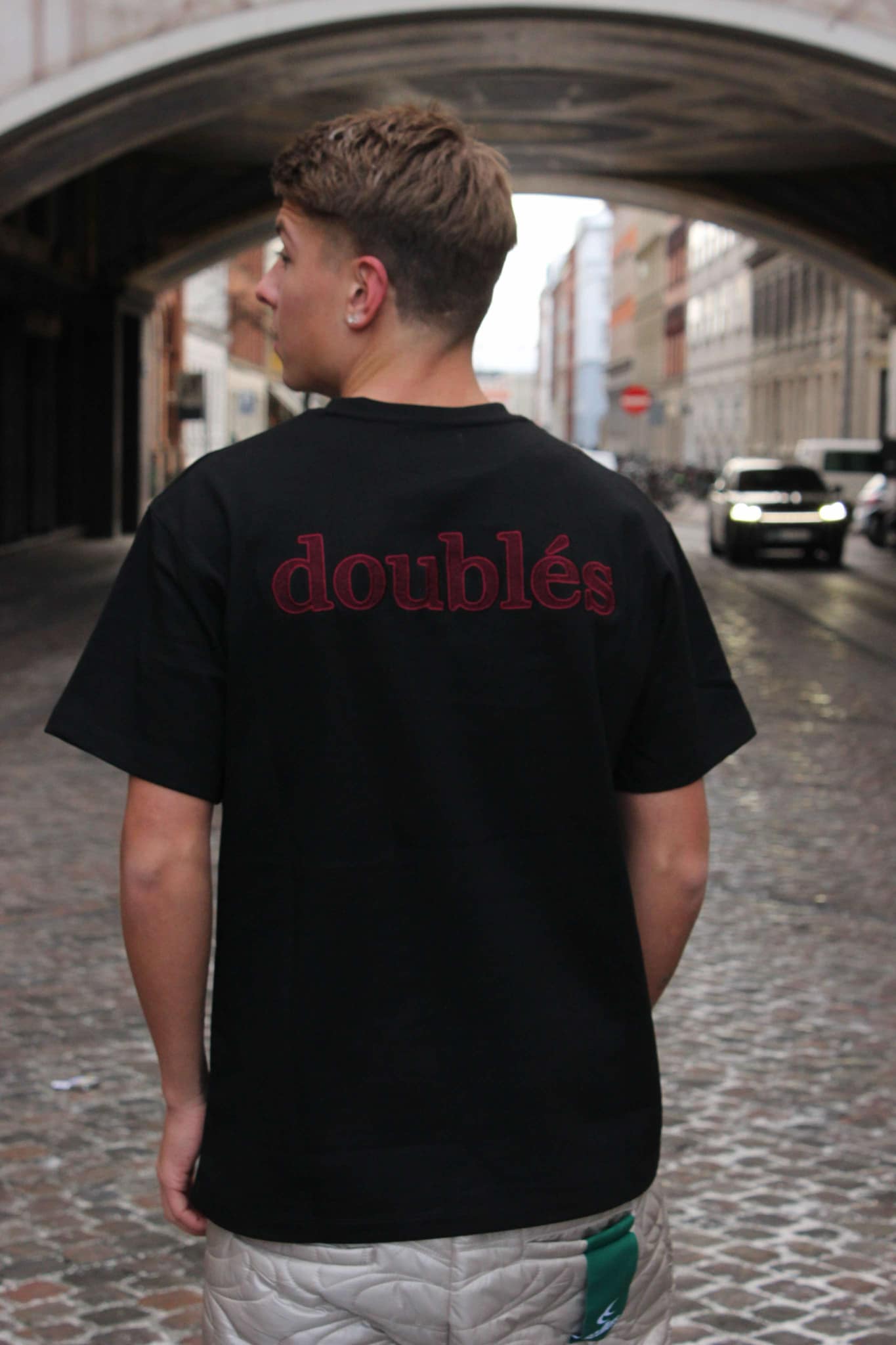 Heavyweight T-Shirt with Dark Red Back Logo