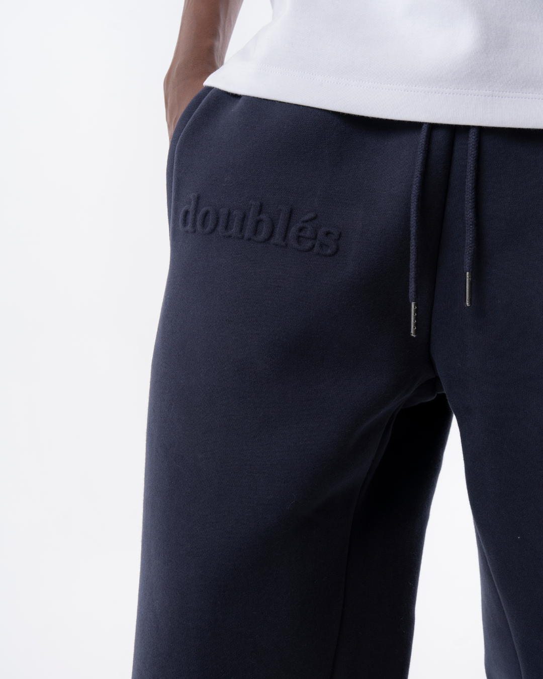 Embossed Jogging Pants - Dark Blue