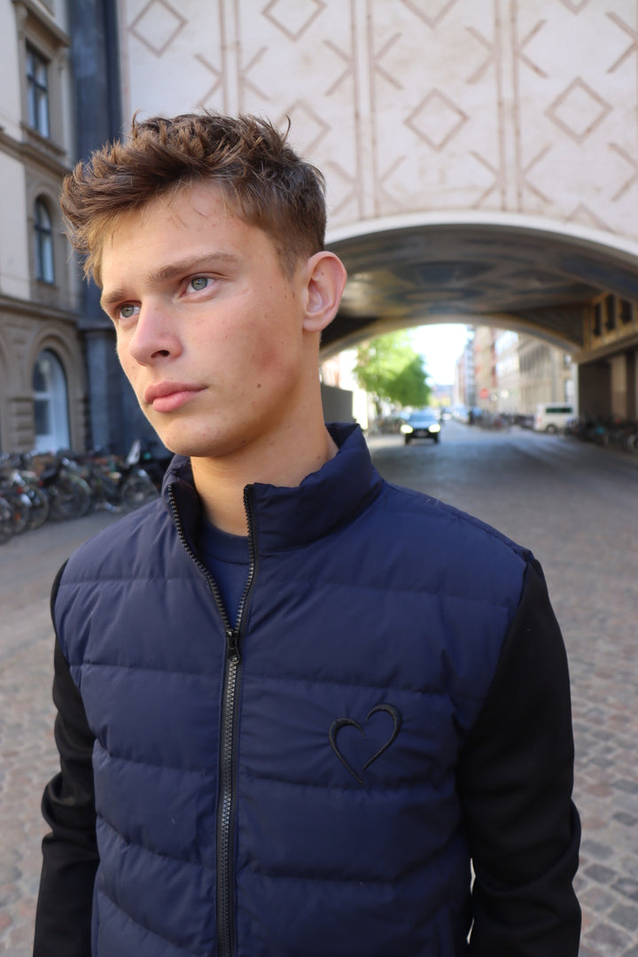 Spring Jacket Black Heart - Dark Blue