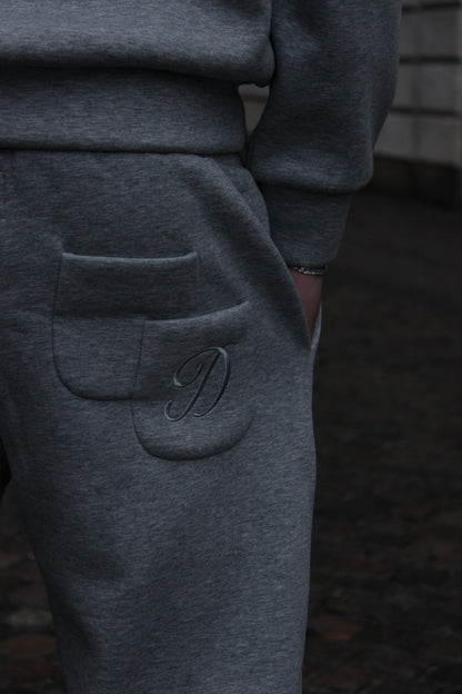 Light Grey Cloud Joggingbukser med Embroidery