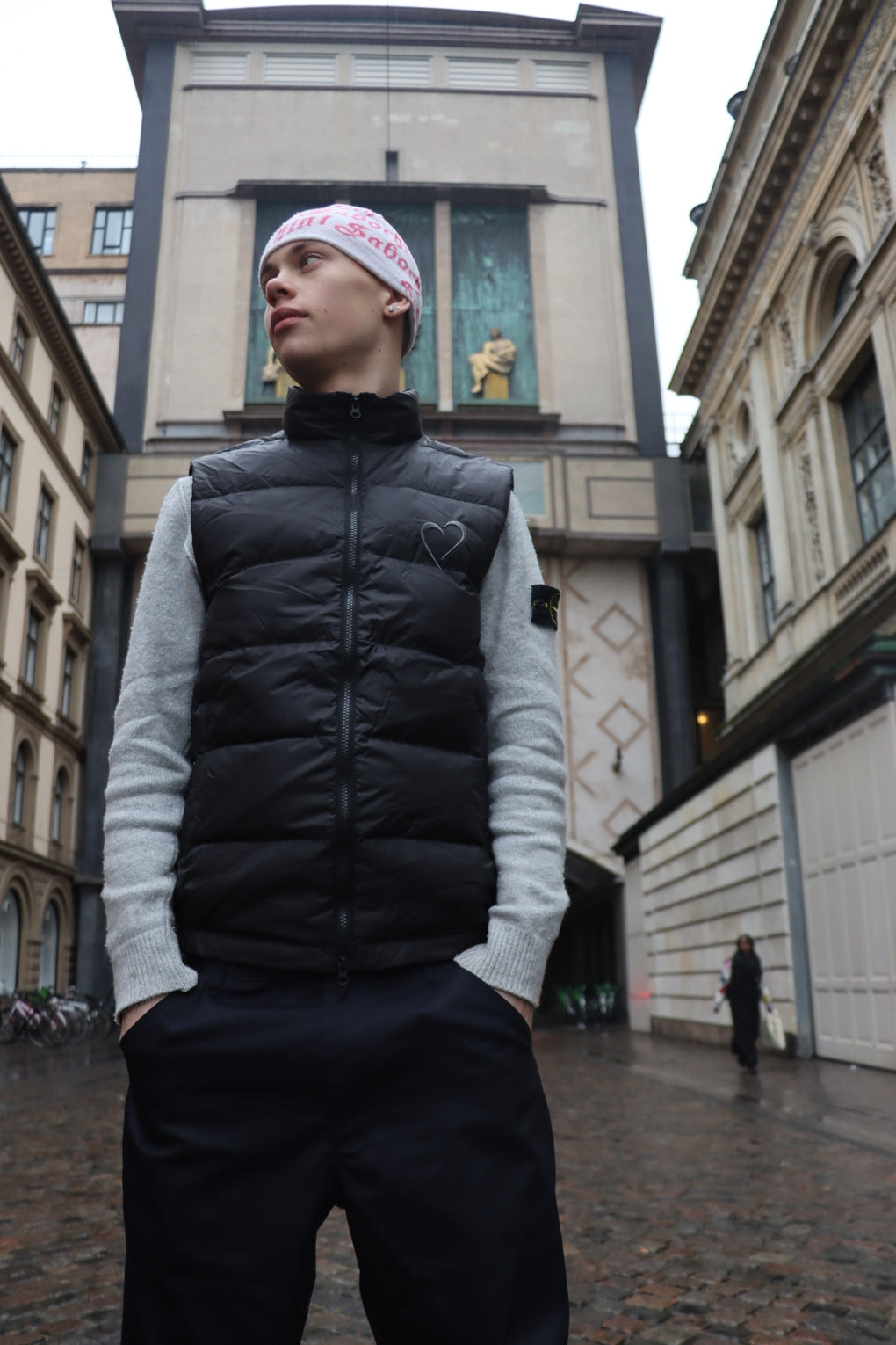 Vest med Hjerte - Sort