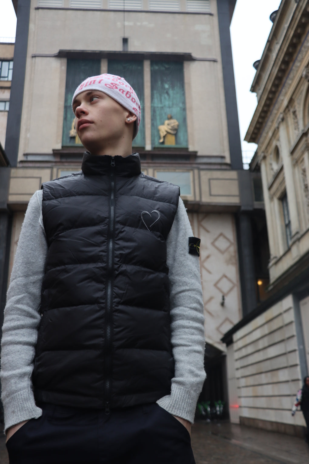 Vest med Hjerte - Sort
