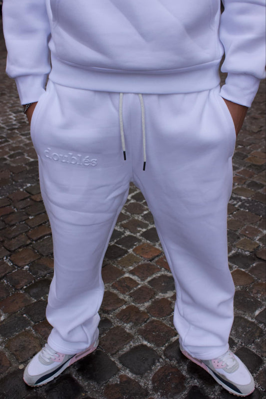 Embossed Joggingbukser Hvid