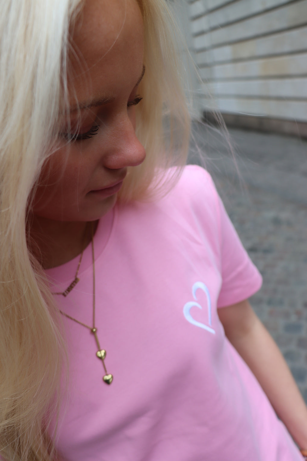 Heavyweight T Shirt til Kvinder - Lyserød